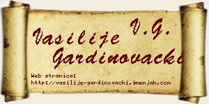 Vasilije Gardinovački vizit kartica